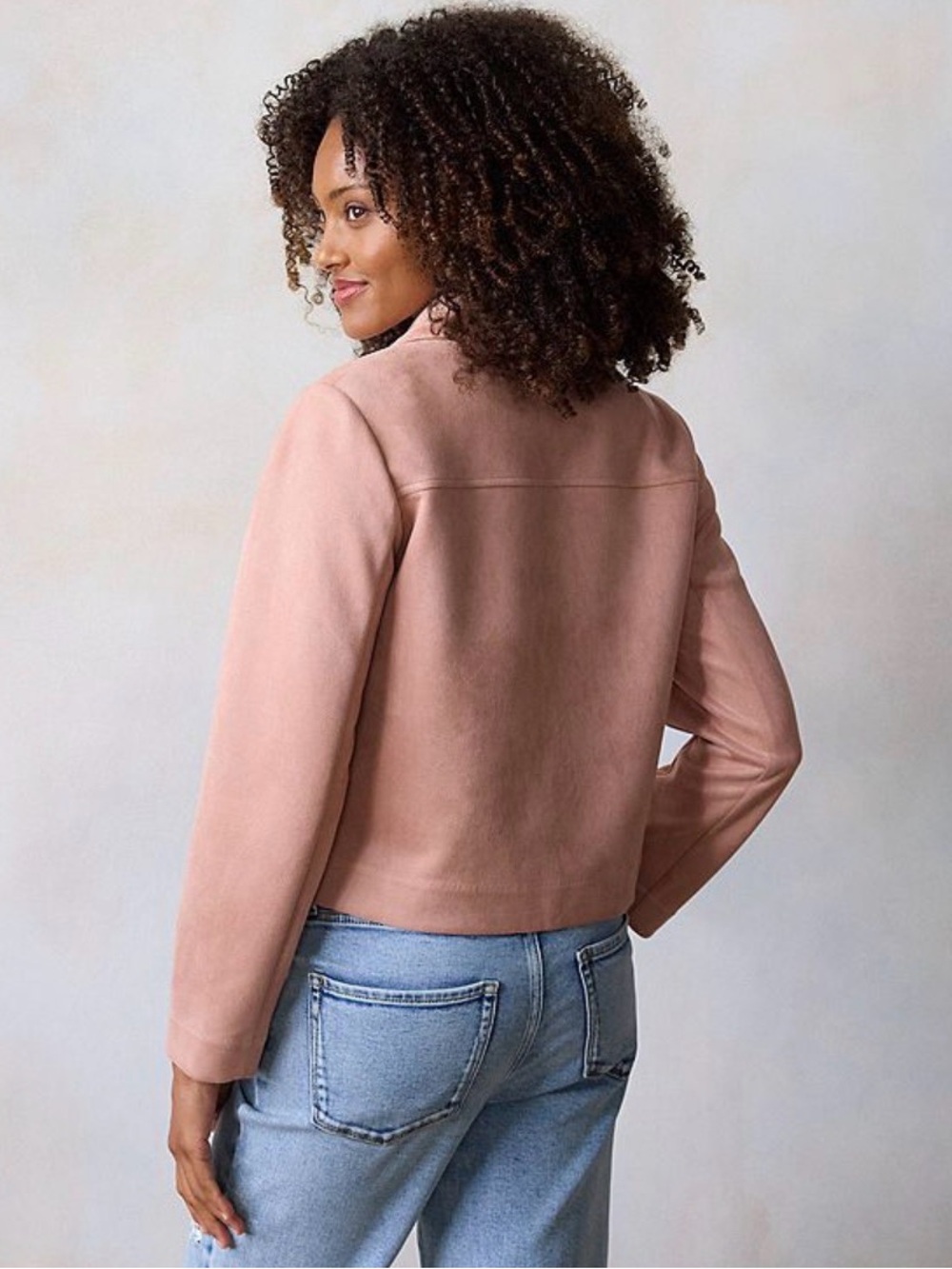 NEW…LC Lauren Conrad Faux Suede Button-Front Jacket - Picture 3 of 6